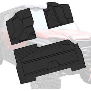 TPE Anti-Slip Floor Mats Compatible with 2024+ Polaris Xpedition XP 5/ ADV 5 Accessories Row Floor Liners All Weather Protection Rubber Slush Mats for Xpedition XP5/ ADV5 (3PCS)