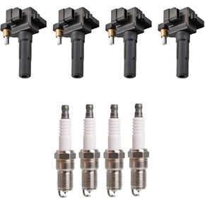 ENA Ignition Coil Pack Spark Plug Set of 4 Compatible with Subaru 2010 2011 2012 2013 2014 2015 2016 Forester Impreza Legacy WRX Replacement for UF665 C-876