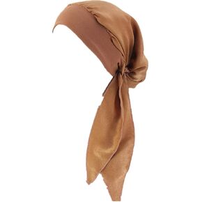 Qianmome Women Silky Bonnet Headwrap Scarves Pre-Tied Cancer Chemo Beanies Headwear