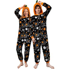 OLAOLA Christmas Costume, Unisex Adult Santa Christmas Tree Reindeer Jumpsuit Pajama, Flannel Elk Antler Hoodie, Themed Party