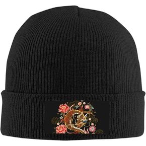 Cool Dragon Knit Beanie Hats for Men Women Winter Knit Warm Hat Stretch Dragon Cap