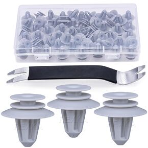 Rexka 41pcs Gray Nylon Headliner Retainer Clips for Mercedes 008-988-09-78 Metris, Sprinter 1500, Sprinter 2500, Sprinter 3500, Sprinter 3500XD 0089880978 -Auto Body Clips Remover