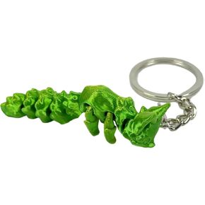 Articulated Fox Figurine Keychain, 3D Printed Multi Joint Movable Fox Keychain for Decoration and Play