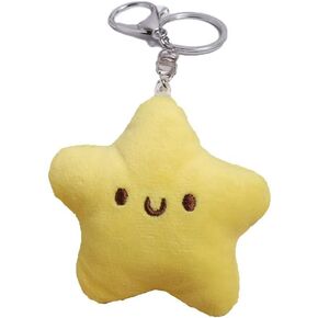 1PC Yellow Plush Star Keychain Backpack Accessories Doll Pendant Star Healing in Addition to Serving as a Keychain Women's Keyrings and Keychains Charms