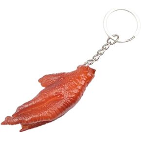 Imitation Food Keychain Fried Chicken Leg Keychain Creative Shrimp Mushroom Keychain Nuggets Chicken Wing Keychain
