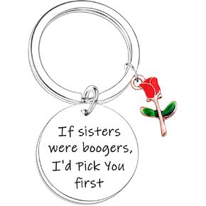 Funny Sister Gifts Sister Keychain Sister Birthday Gift Ideas Christmas Valentines Gifts for Sister from Sisters Brothers If Sisters Were Boogers Keychain Sister Jewelry