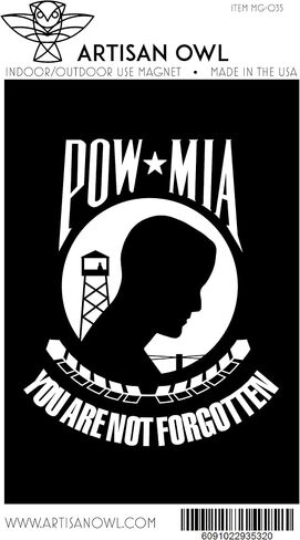 POW MIA You are Not Forgotten Magnetic Military Armed Forces Auto Bumper Car Magnet - 4x6 All Weather Magnet (2 Magnets) in Saudi Arabia