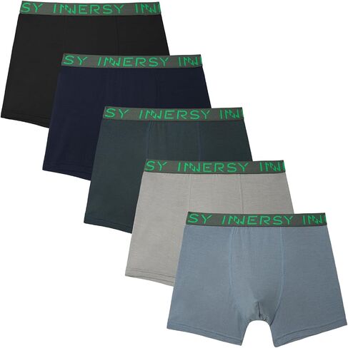 INNERSY Boys' Underwear Moisture Wicking Boxer Briefs Size 6-18 for Teens 5-Pack in Saudi Arabia
