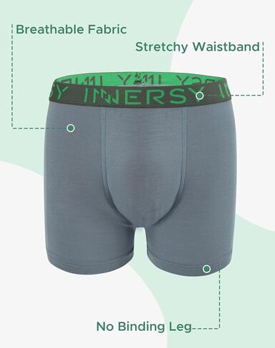 INNERSY Boys' Underwear Moisture Wicking Boxer Briefs Size 6-18 for Teens 5-Pack in Saudi Arabia