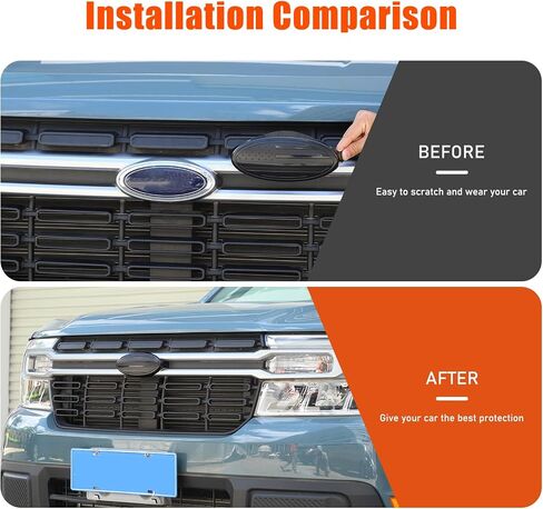 غطاء إطاري لشعار الباب الخلفي للسيارة الأمامي والخلفي شعار علم الولايات المتحدة الأمريكية لسيارة Ford Maverick 2022-2024 غطاء تزيين شعار الشعار (الأمامي والخلفي) in Kuwait
