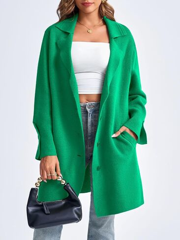 Saodimallsu Womens Long Cardigan Sweaters Oversized Chunky Knit Lapel Button Long Sleeve Sweater Jacket Coats in Saudi Arabia