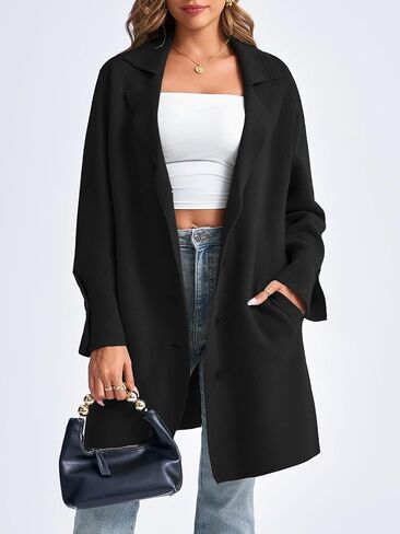Saodimallsu Womens Long Cardigan Sweaters Oversized Chunky Knit Lapel Button Long Sleeve Sweater Jacket Coats in Saudi Arabia