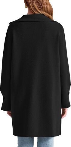 Saodimallsu Womens Long Cardigan Sweaters Oversized Chunky Knit Lapel Button Long Sleeve Sweater Jacket Coats in Saudi Arabia