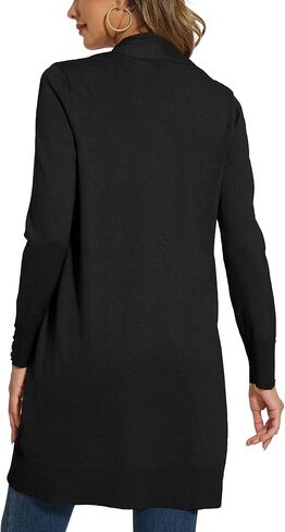 Spicy Sandia Women's Long Dressy Cardigan Sweaters with Pockets Lightweight Duster Coat in Kuwait