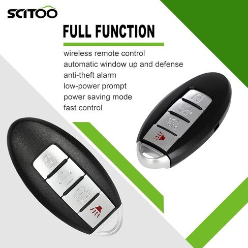 SCITOO 1 PC Key Fob Shell Case Keyless Entry Remote Control Fits 2010-2012 for Infiniti FX35 2013 for Infiniti FX37 2007-2012 for Nissan Altima 09-14 for Nissan Maxima (FCC KR55WK48903) 4 Buttons in Saudi Arabia