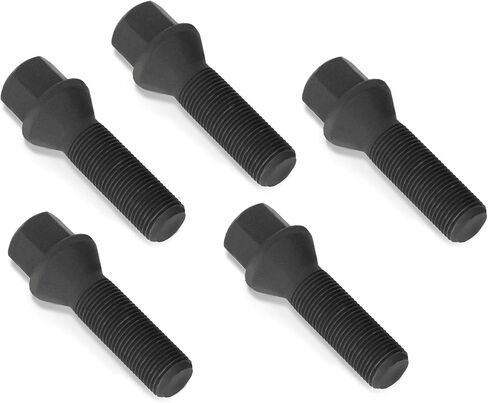 KSP M14x1.25 Lug Bolts for I3 I8 M2 M4 F80 X2 X4 X6, Conical Seat Extended 40mm Shank HEX 17mm Black Dacromet Studs Compatible with BMW, Package of 5PCS in Kuwait