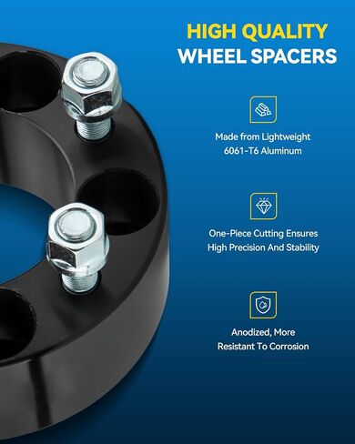 PHILTOP 8x6.5 to 8x180 Wheel Adapters,1.5" Lug Centric Wheel Adapters Change Bolts Pattern fit for for Silverado 2500 HD, Sierra 2500 HD, Silverado 3500 HD,Thread Pitch M14X1.5 Hub Bore 130mm - 4pcs in Saudi Arabia