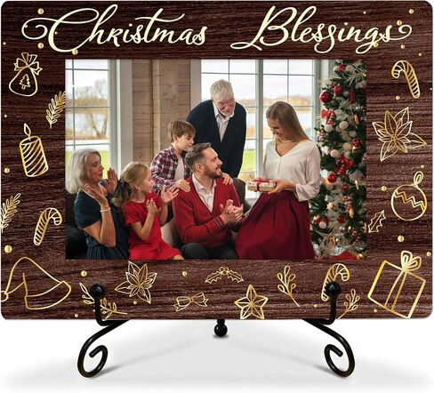 Christmas Picture Frame, Christmas Decor, Christmas Blessings Photo Frame Fits 4x6 Picture, Christmas Ornaments, Christmas Gifts for Family, Friends, etc. (043) in Kuwait