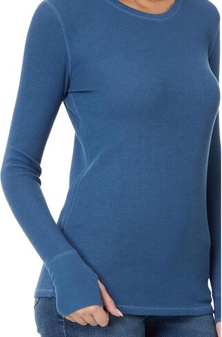 تي شيرت نسائي من Mod-o-doc بأكمام طويلة ورقبة دائرية مع فتحة إبهام in Kuwait