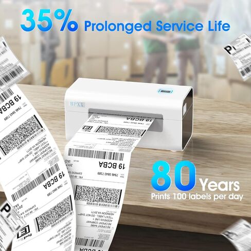 Shipping Label Printer Bluetooth - Thermal Shipping Label Printer Prints Clearly and Easy to Connect, Shipping Label Printer 4x6 for Small Business, Compatible with Amazon Etsy UPS USPS in Saudi Arabia
