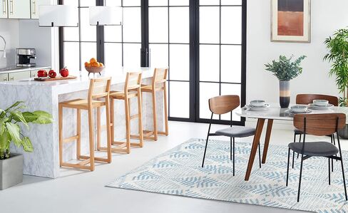 SAFAVIEH Kenya Collection Area Rug - 9' x 12', Grey & Ivory, Hand-Knotted Tribal Wool, Ideal for High Traffic Areas in Living Room, Bedroom (KNY175F) in Kuwait