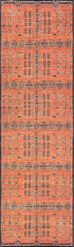 nuLOOM 2' x 8' SpinClean Machine Washable Stain-Resistant Area Rug Low Profile for Living Room, Bedroom, and Dining Room, Quincy Rust in Kuwait
