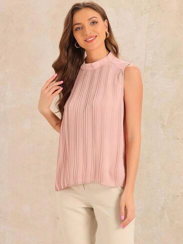 Allegra K Chiffon Sleeveless Top for Women's Work Business Casual Tank Top in Saudi Arabia