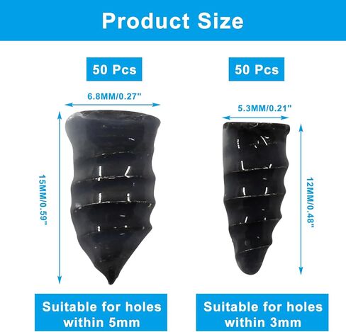Hitefu 70PCS Tire Repair Nails, Black Rubber Tire Repair Screws Tire Plugs, Fast Tool Self-Service Tire Repair Nail with a Screwdriver for Auto Car Motorcycle Tractor Truck (35 S+35 L) in Saudi Arabia