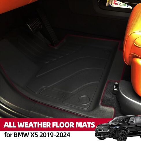 سجادات أرضية Naibeve لعام 2019 2020 2021 2022 2023 2024 2025 BMW X5 - مناسبة لجميع الأحوال الجوية لسيارة BMW X5، سجادات أرضية بطانة البضائع، صينية الشحن الخلفية، ملحقات داخلية مقاومة للماء in Kuwait