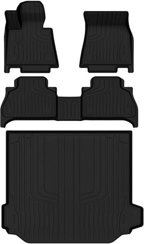 سجادات أرضية Naibeve لعام 2019 2020 2021 2022 2023 2024 2025 BMW X5 - مناسبة لجميع الأحوال الجوية لسيارة BMW X5، سجادات أرضية بطانة البضائع، صينية الشحن الخلفية، ملحقات داخلية مقاومة للماء in Kuwait