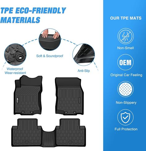 Nilight TPE Floor Mats for Nissan Rogue Sport 2017 2018 2019 2020 2021 2022 2023, All Weather Custom Fit Heavy Duty Floor Liners in Saudi Arabia