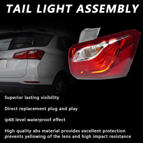 Tail Light Assembly Right Passenger Side for 2018-2020 Chevy Equinox Halogen Rear Brake Lamp, Replaces OEM GM2805132 19418087 in Saudi Arabia