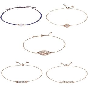 Kevia | 18k Gold & Delicate Bracelet Set | Gold Necklaces For Women | Stacking Bracelet | Minimal Bracelet | Statement Bracelet