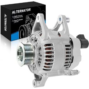 Upgraded Alternator for:-Jeep Cherokee Wrangler 1991-1998, Comanche 1991-1992, for:-Dodge Grand Caravan 1990-1995 Dokota Spirit 2.5L 3.0L 3.3L 3.8L 4.0L 12V 90Amp Replacement OE# 56005684