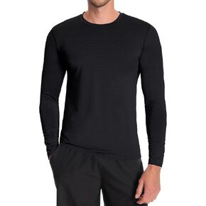 Men's Performance Long Sleeve T-Shirt Moisture Wicking Shirt Athletic Gym Workout Shirts Sun Protection Shirts for Running