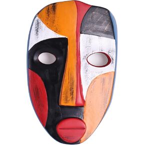 QIANLING African Masks Wall Decor, Resin Abstract Mask, Masks Decor for Home Decor, Tribal Art Wall Decor,Wall Hanging Mask