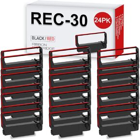30 Pack ERC30 ERC-30 Black and Red Ribbon Cartridge Replacement for ERC-30/34/38 Ribbons Used with ERC30/ERC34/ERC38,TM-U220,Bixolon GRC-220BR,M188B,BTP-M300 Printer (30 -Pack)