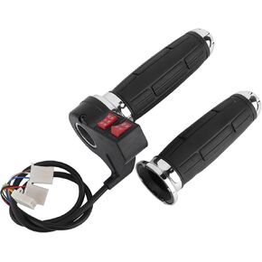 Throttle Grip, 1Pair 3 Speed Control 22mm Electric Scooter Wire Throttle Grip for Motorbike Motorcycle Electric