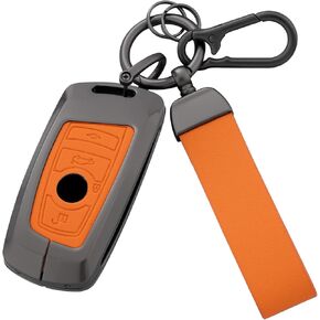 Key Fob Cover with Heavy-duty Keychain for BMW 550i 530i 535i 520i 2009-2016