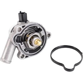 TRQ Water Pump Thermostat with Housing Compatible with 2011-2021 Buick Chevrolet