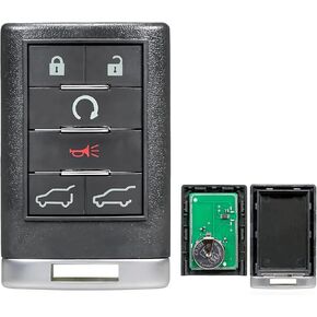 Replacement Keyless Entry Remote Car Key Fob for 2007 2008 2009 2010 2011 2012 2013 2014 CADILLAC ESCALADE ESV, FCCID-OUC6000066, 315MHz 6 Buttons