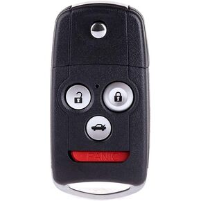 cciyu X 1 Flip Key Fob with Key Blade 4 buttons Replacement for 07 08 09 10 11 12 13 14 for Acura MDX RDX TL TSX ZDX for Honda for Accord Series with FCC IYZFBSB802