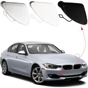 Front Bumper Tow Hook Cover Towing Eye Cap Fit for BMW F30 F31 3 Series 320i 328i 335i 2012 2013 2014 2015 51117293116 (White, Right Passenger Side)