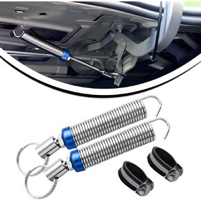 2 PCS Car Trunk Lid Modification Spring Accessory with Clamp, Adjustable Metal Vehicle Lifting Spring Accessories, Universal Automotive Trunk Spring Replacement for SUV Truck RV (Silver)