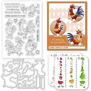 3PCS Halloween Stamps and Dies Set Layered Stencil for Card Making Halloween Theme Clear Stamps and Metal Cutting Dies for Paper Crafting Witch Castle Painting Stencil for DIY Scrapbooking