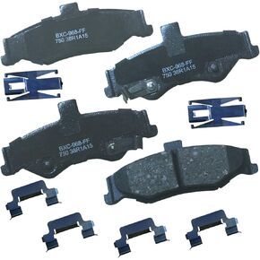 Bendix Premium SBC750 Ceramic Rear Brake Pads for Avanti II 2004-2001, Chevrolet Camaro 2002-1998, Pontiac Firebird 2002-1998