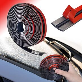 23 FT Windshield Rubber Seal with Adhesives - T Shape Car Seal Strip for Windshield, Sunroof - Soundproof and Waterproof - Easy to Install - Keep Your Car Clean and Quiet (2 Rolls)