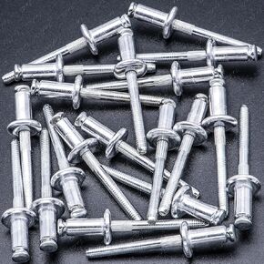 Rexka 20pcs 1/4" Window Regulator Peel-Type Rivets for GM 9436175 Ford 385189-S100 Chrysler 6031115 Buick Chevy GMC Cadillac Dodge