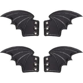 2 Pairs Shoe Wings Bat Shoe Wings Accessories Skate Canvas Sneaker Wing Charm Accessories 5.71 x 3.82inches