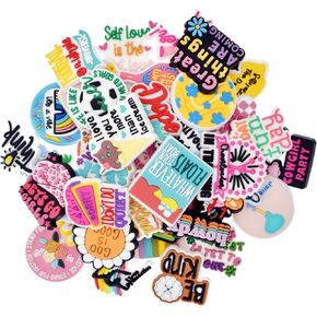 Phrase Series Different Shoe Charms,PVC Shoe Charm for Shoes Bracelet Wristband Clog Sandals, Birthday Party Favors Gifts,DIY, Shoe Decorations.